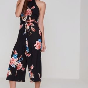 A floral patterned jumpsuit